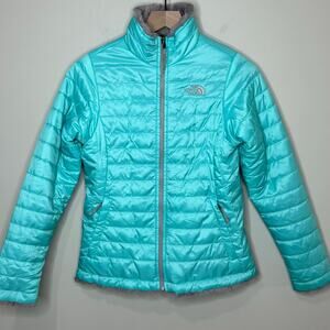The North Face Reversible Fleece Lined Full Zip Jacket Girls Size L (14/16)